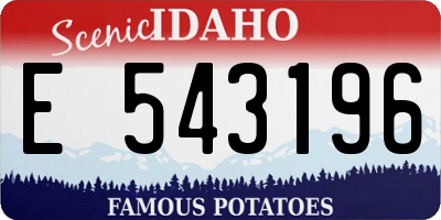 ID license plate E543196