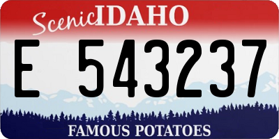 ID license plate E543237