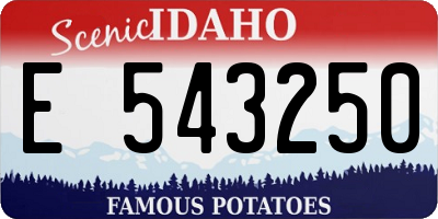 ID license plate E543250