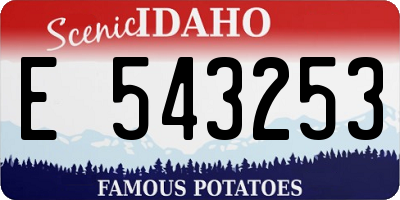 ID license plate E543253