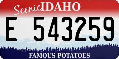 ID license plate E543259