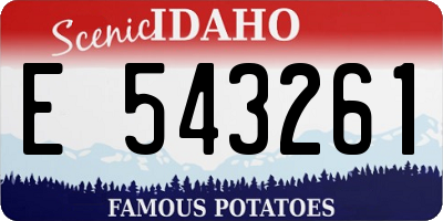 ID license plate E543261