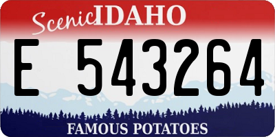 ID license plate E543264