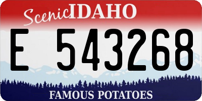 ID license plate E543268