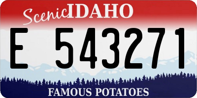 ID license plate E543271