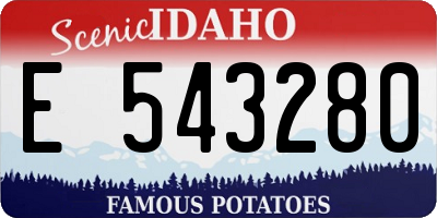 ID license plate E543280