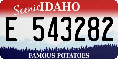 ID license plate E543282