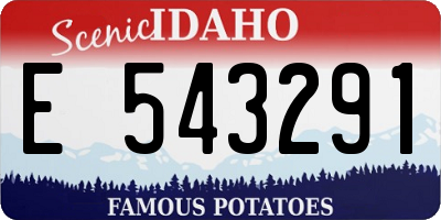 ID license plate E543291