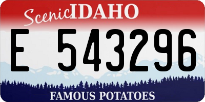 ID license plate E543296