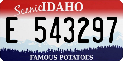 ID license plate E543297