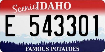 ID license plate E543301