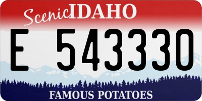 ID license plate E543330