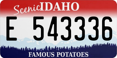 ID license plate E543336