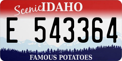 ID license plate E543364