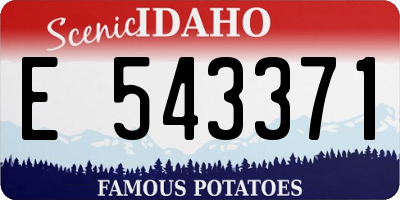 ID license plate E543371