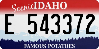 ID license plate E543372