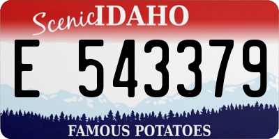 ID license plate E543379