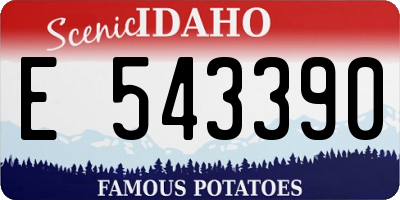 ID license plate E543390
