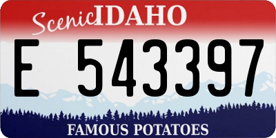ID license plate E543397