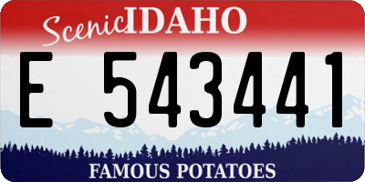 ID license plate E543441