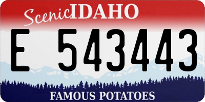 ID license plate E543443