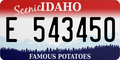 ID license plate E543450
