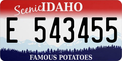 ID license plate E543455
