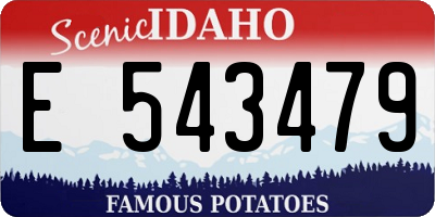 ID license plate E543479