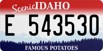 ID license plate E543530