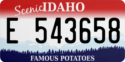 ID license plate E543658