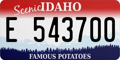 ID license plate E543700