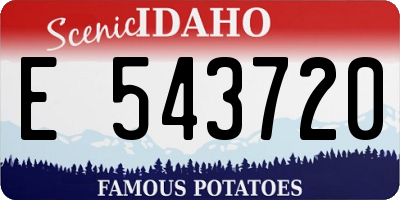 ID license plate E543720
