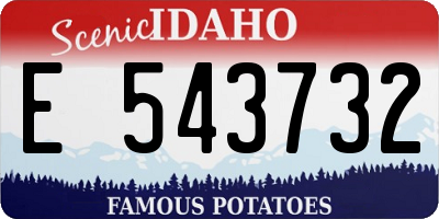 ID license plate E543732