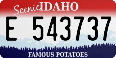 ID license plate E543737