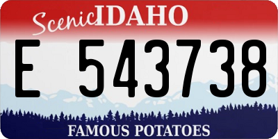ID license plate E543738