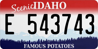 ID license plate E543743