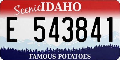 ID license plate E543841