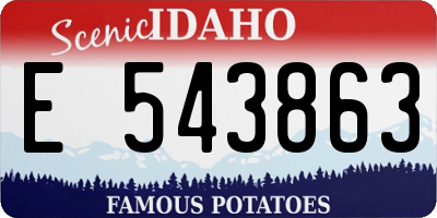 ID license plate E543863