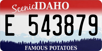 ID license plate E543879