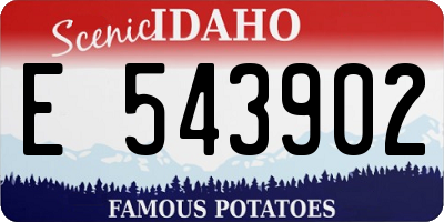 ID license plate E543902