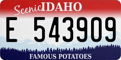 ID license plate E543909
