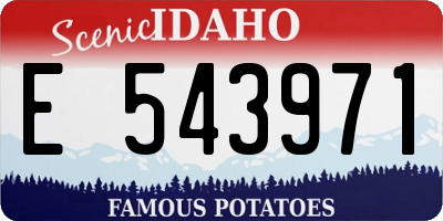 ID license plate E543971