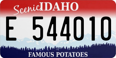 ID license plate E544010