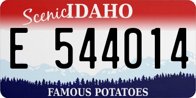 ID license plate E544014