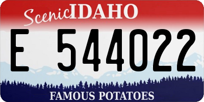 ID license plate E544022