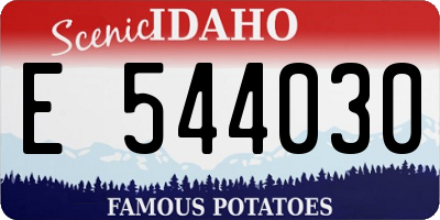 ID license plate E544030