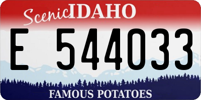 ID license plate E544033
