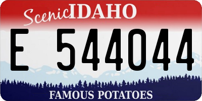 ID license plate E544044