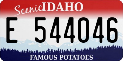 ID license plate E544046