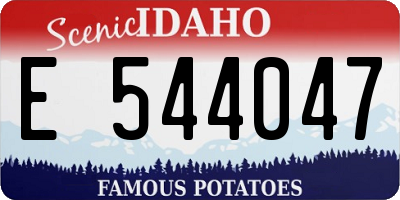 ID license plate E544047